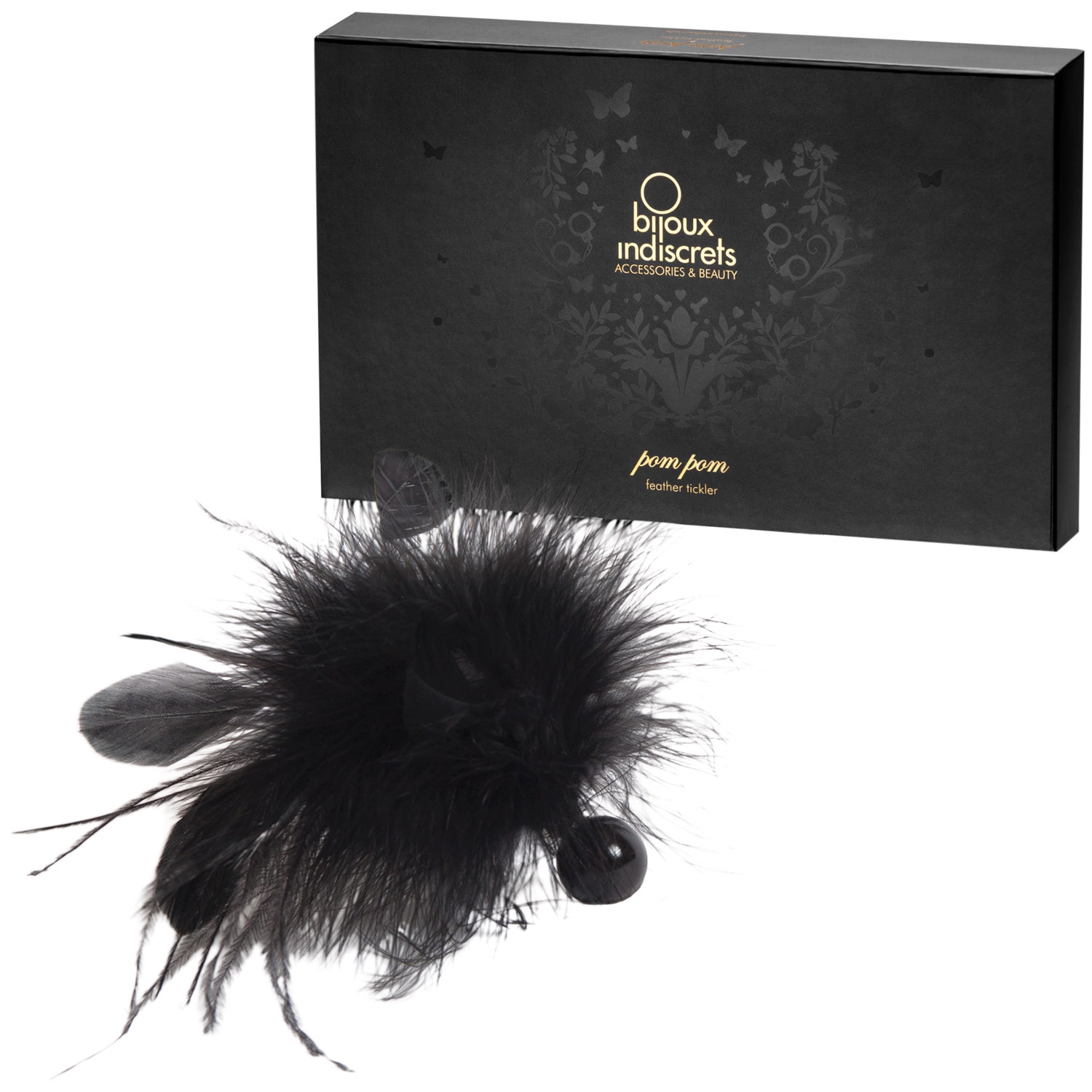 Bijoux Indiscrets Bijoux Pom Pom Feather Tickler - Black