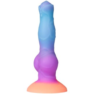 Creature Penises Glow-in-the-Dark Space Penis Silicone Dildo 8.8 inches - Mixed colours