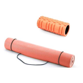 DAVINA McCALL Yoga Mat & Foam Roller Set Orange