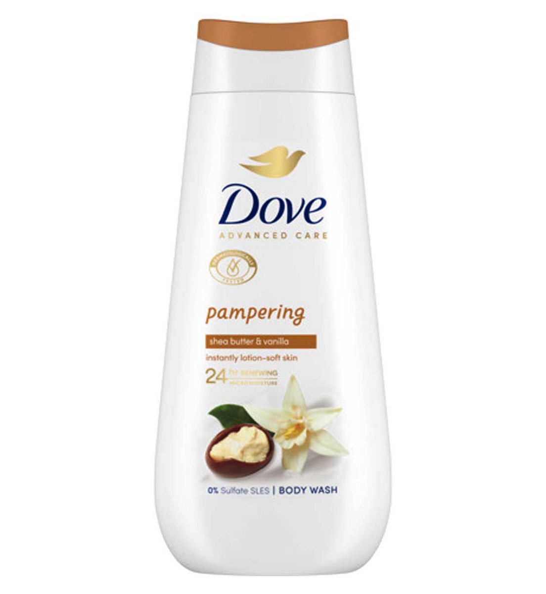 Dove Advanced Care Body Wash Pampering Shea Butter & Vanilla 225ml