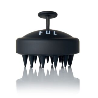 FUL Scalp Massager Brush In Gradient Black Silicone Exfoliator