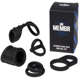 MR.MEMBR Ultimate Load Penis and Ball Set - Black