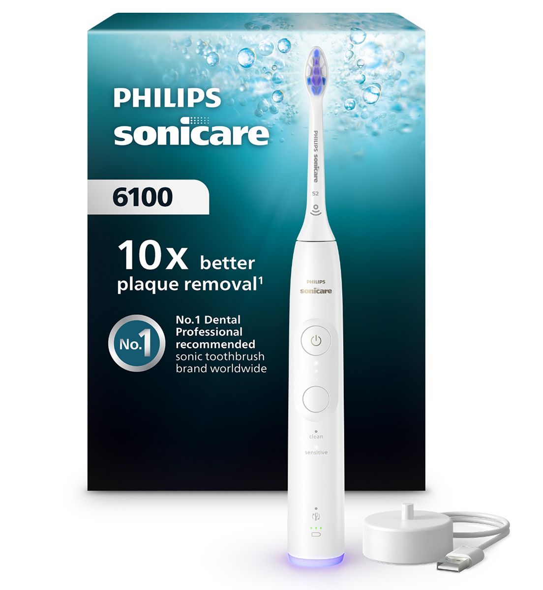 Philips Sonicare 6100 Electric Toothbrush White Hx7400/01