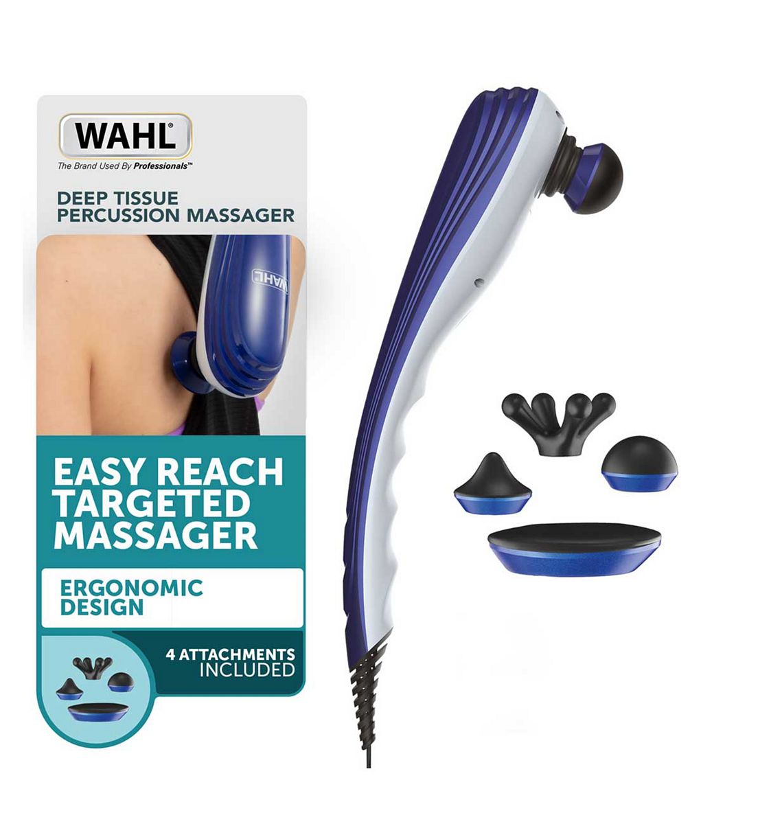WAHL Deep Tissue Percusion Massager + 4 Attachments